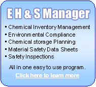 E H & S Manager: Chemical inventory management software