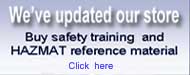 Buy safety training and HAZMAT reference material at our store